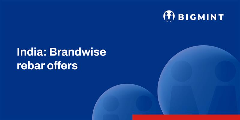 India's brand-wise rebar offers from IF route mills - 4 Jul