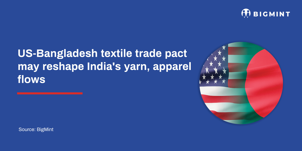 US-Bangladesh textile trade pact may reshape India's yarn, apparel flows