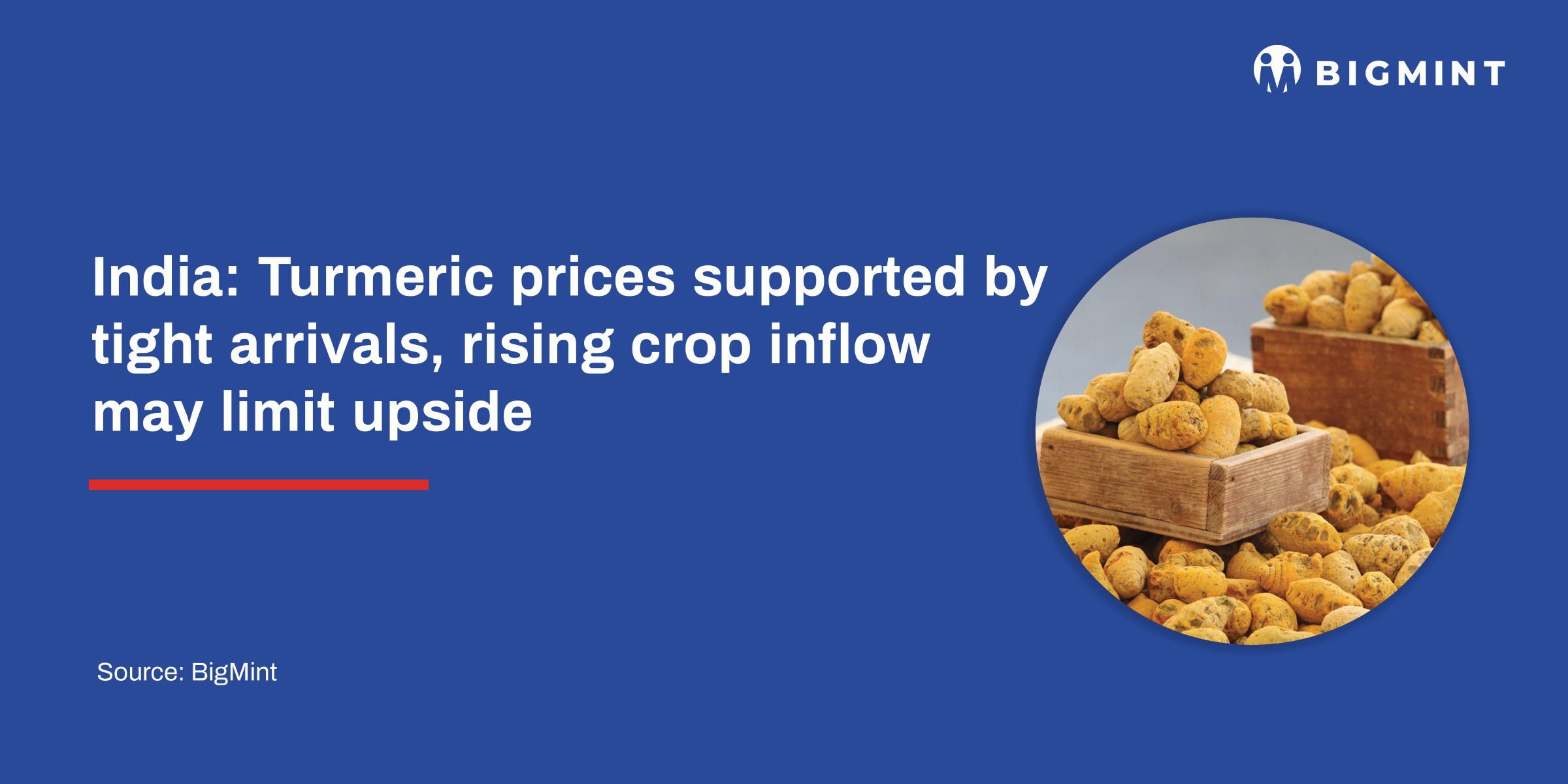 India: Turmeric prices supported by tight arrivals, rising crop inflow may limit upside