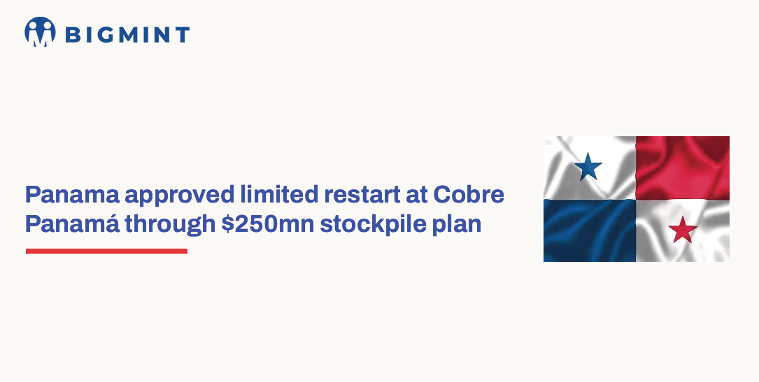 Panama approved limited restart at Cobre Panam through $250mn stockpile plan