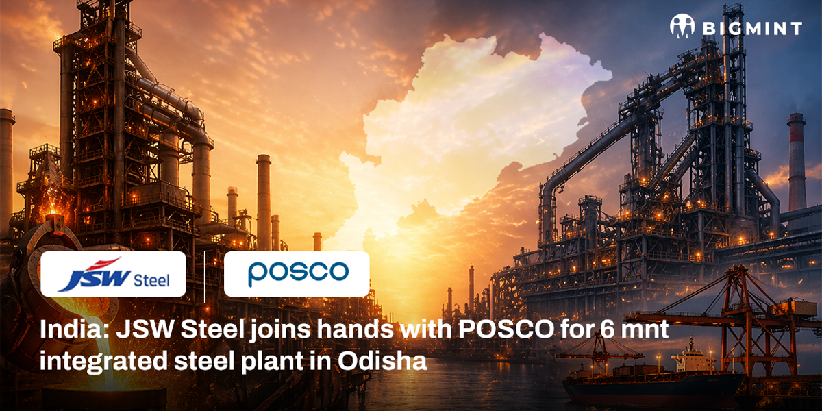 India: JSW Steel joins hands with POSCO for 6 mnt integrated steel plant in Odisha