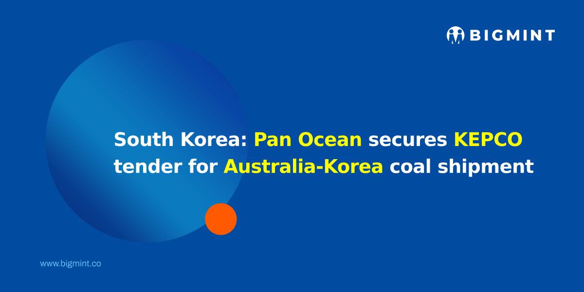 South Korea: Pan Ocean secures KEPCO tender for Australia-Korea coal shipment