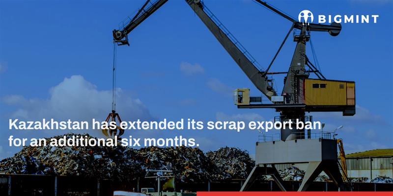 Kazakhstan extends scrap export ban for an additional six months