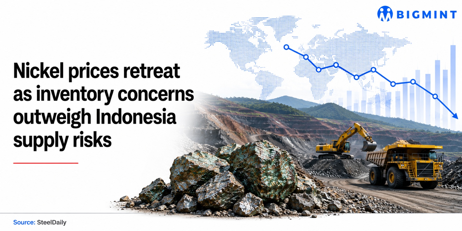 Nickel prices retreat as inventory concerns outweigh Indonesia supply risks