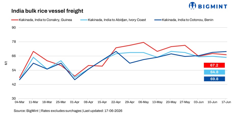 India: West African demand supports rice freight as container market remains cautious