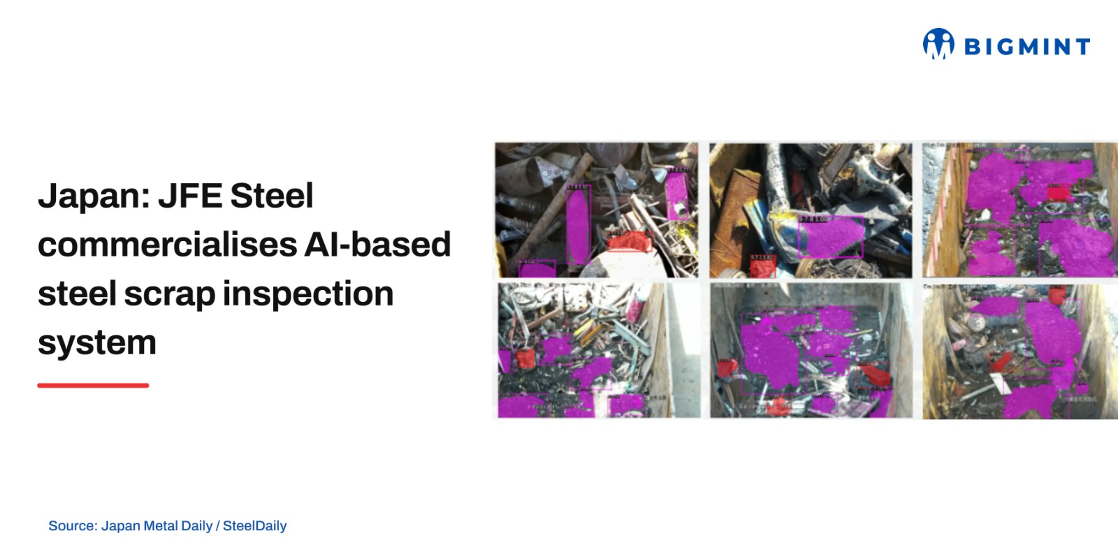 Japan: JFE Steel launches AI-powered scrap inspection system, begins external sales