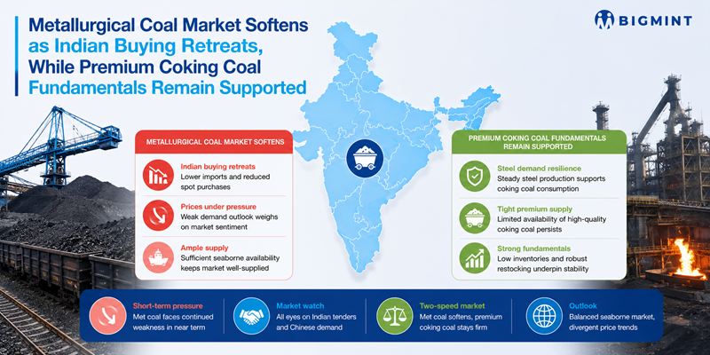 Metallurgical coal market softens as Indian buying retreats, while premium coking coal fundamentals remain supported