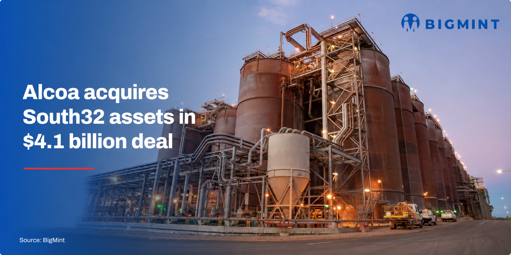 US: Alcoa announces $4.1 bn acquisition of South32's assets to strengthen global aluminium operations