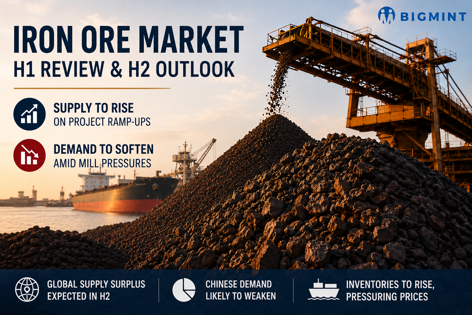 China: Iron ore prices to continue falling in H2CY'26 amid rising supply, softer demand