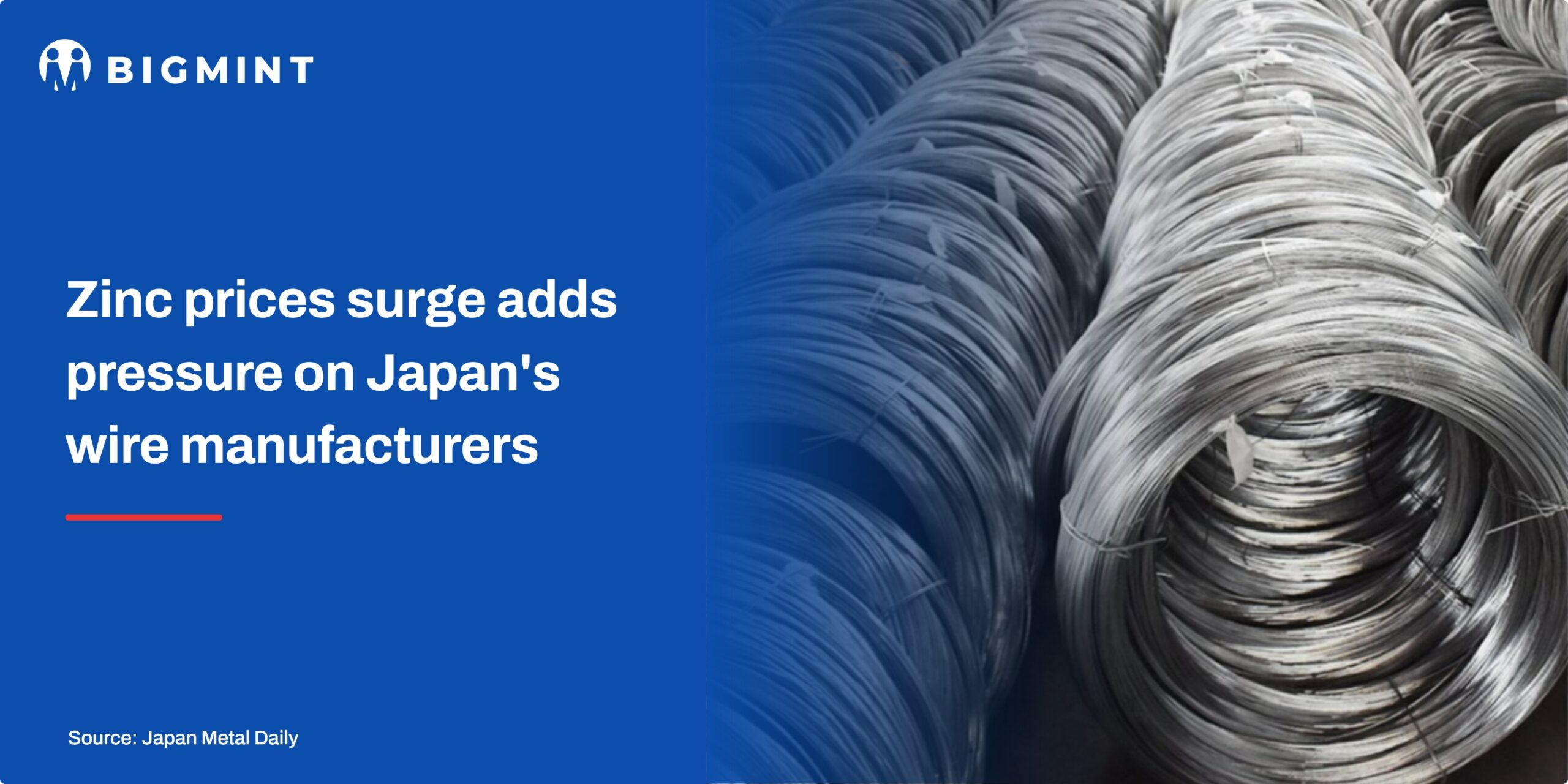 Japan: Wire manufacturers raise prices amid surging zinc, operating costs